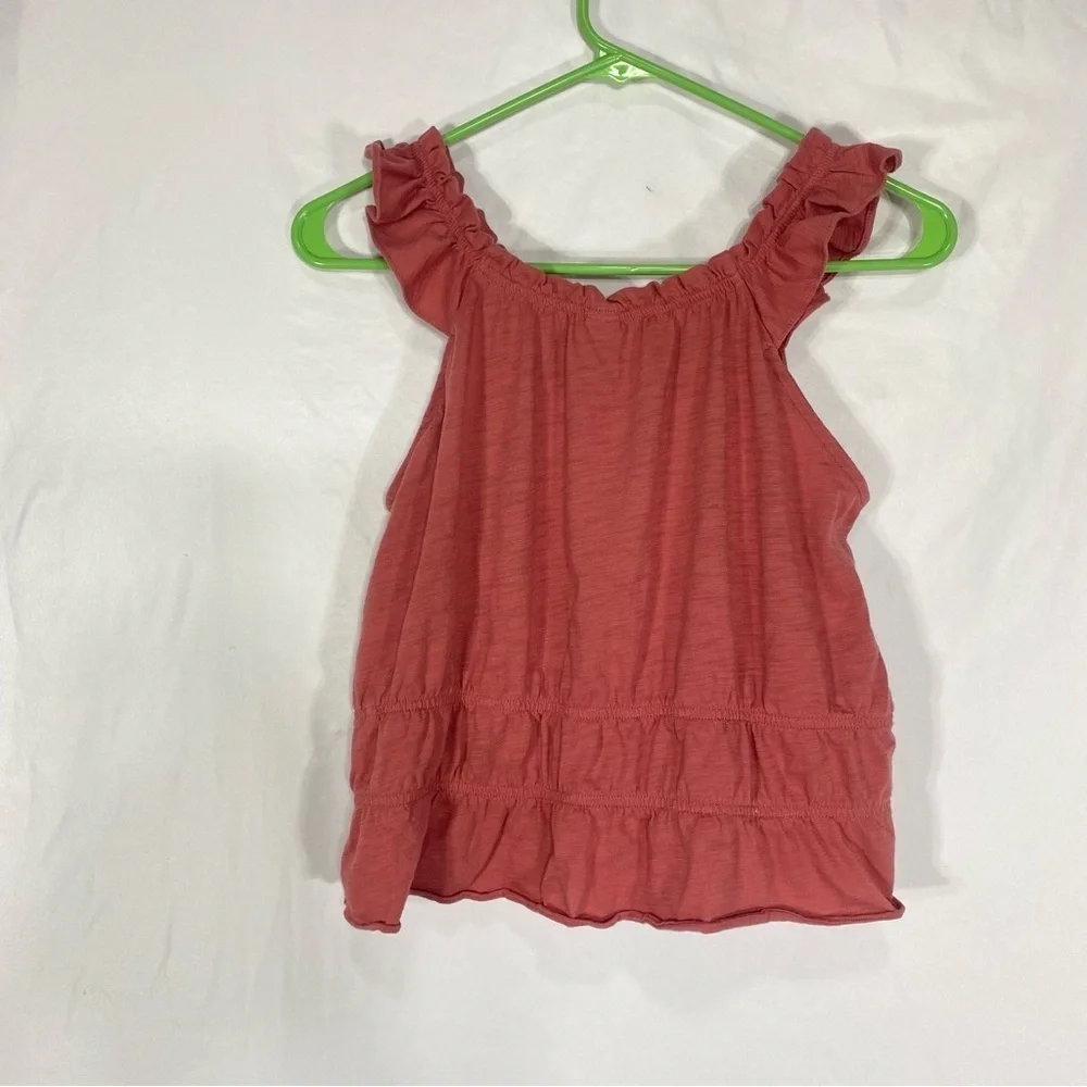 Old Navy Girl’s Sleeveless Ruffle-Trim Slub Knit Top